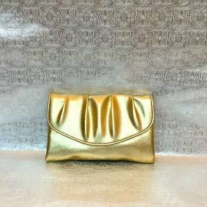 Vintage Gold Vinyl Clutch